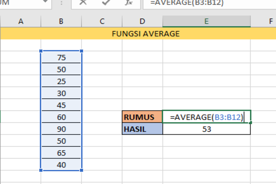 average di excel bagaimana cara kerjanya dan untuk apa
