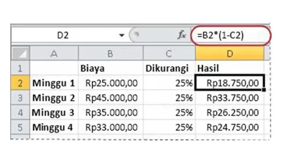 Cara Elegan Hitung Persen Dengan Excel! 1 cara elegan hitung persen dengan excel