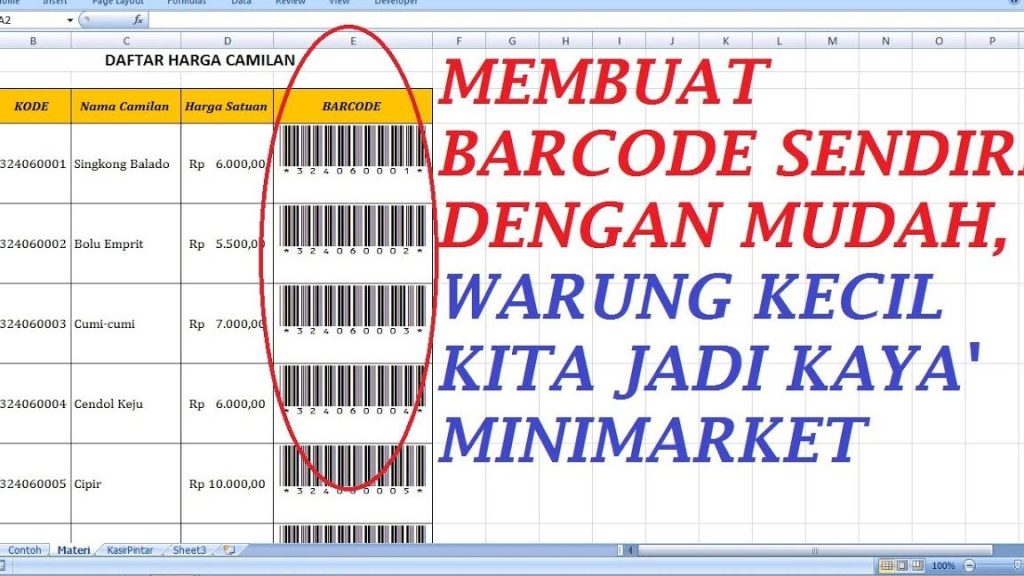Cara Membuat Barcode Di Excel: Panduan Mudah Dan Cepat! 1 cara membuat barcode di excel panduan mudah dan cepat