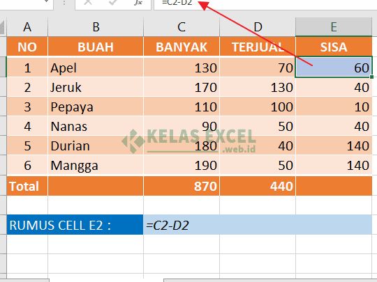 cara pengurangan data di excel rumus dan tips efisien