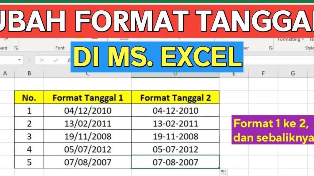 Konversi Format Tanggal Di Excel: Dari Excel Ke DD-MM-YYYY! 1 konversi format tanggal di excel dari excel ke dd mm yyyy