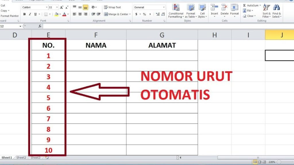 Nomor Urut Otomatis Di Excel: Tutorial Mudah! 1 nomor urut otomatis di excel tutorial mudah