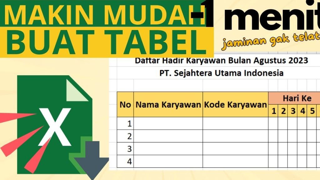 Tabel Excel: Solusi Pengolahan Data Yang Efisien! 1 tabel excel solusi pengolahan data yang efisien