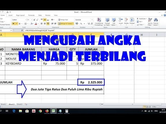 terbilang excel cara mengonversi angka menjadi kata