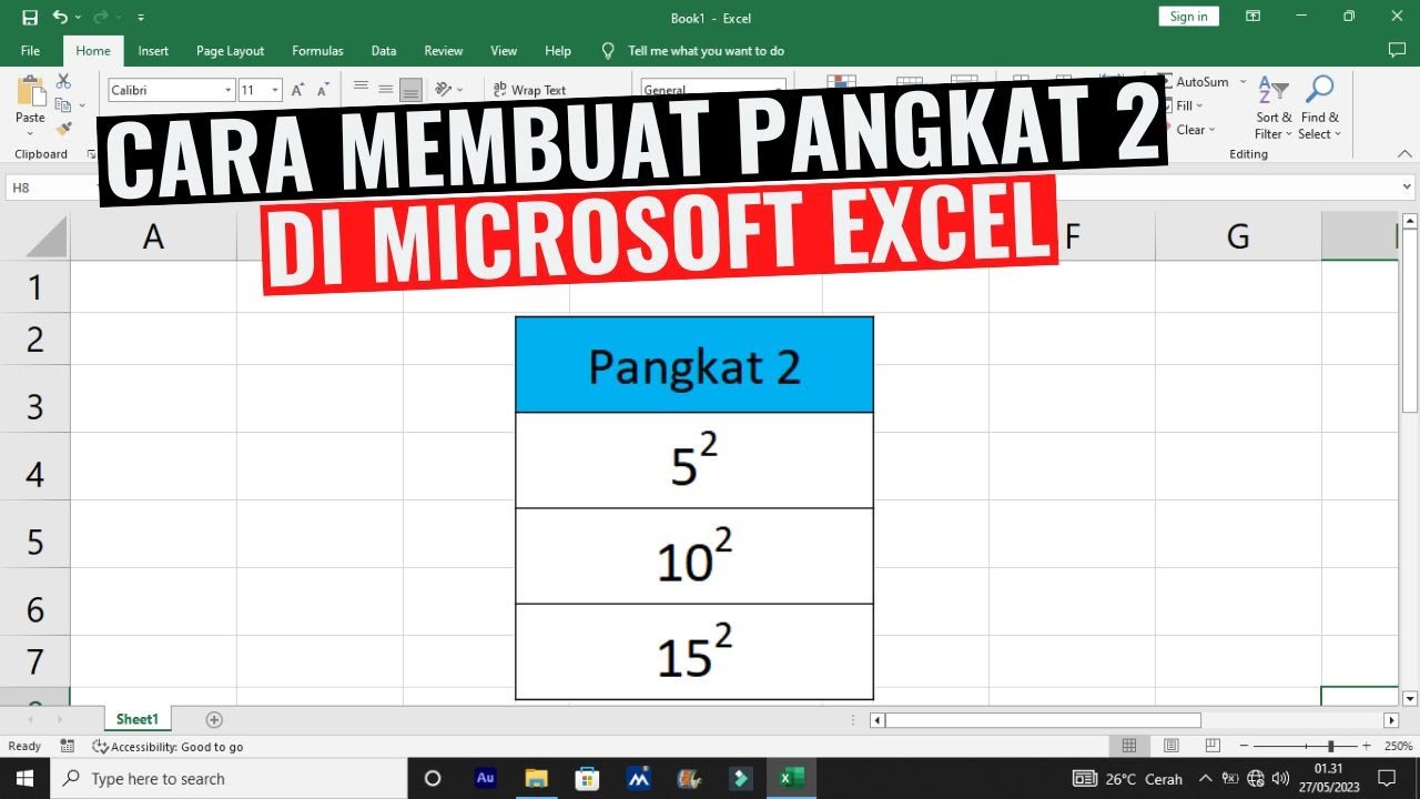 Panduan Membuat Pangkat Di Excel: Tingkatkan Kekuatan Angka Anda! 6