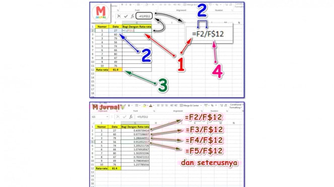 Pembagian Otomatis Di Excel Dengan Rumus Ini! 6 629416f70d662 rumus pembagian excel absolute reference 663 372