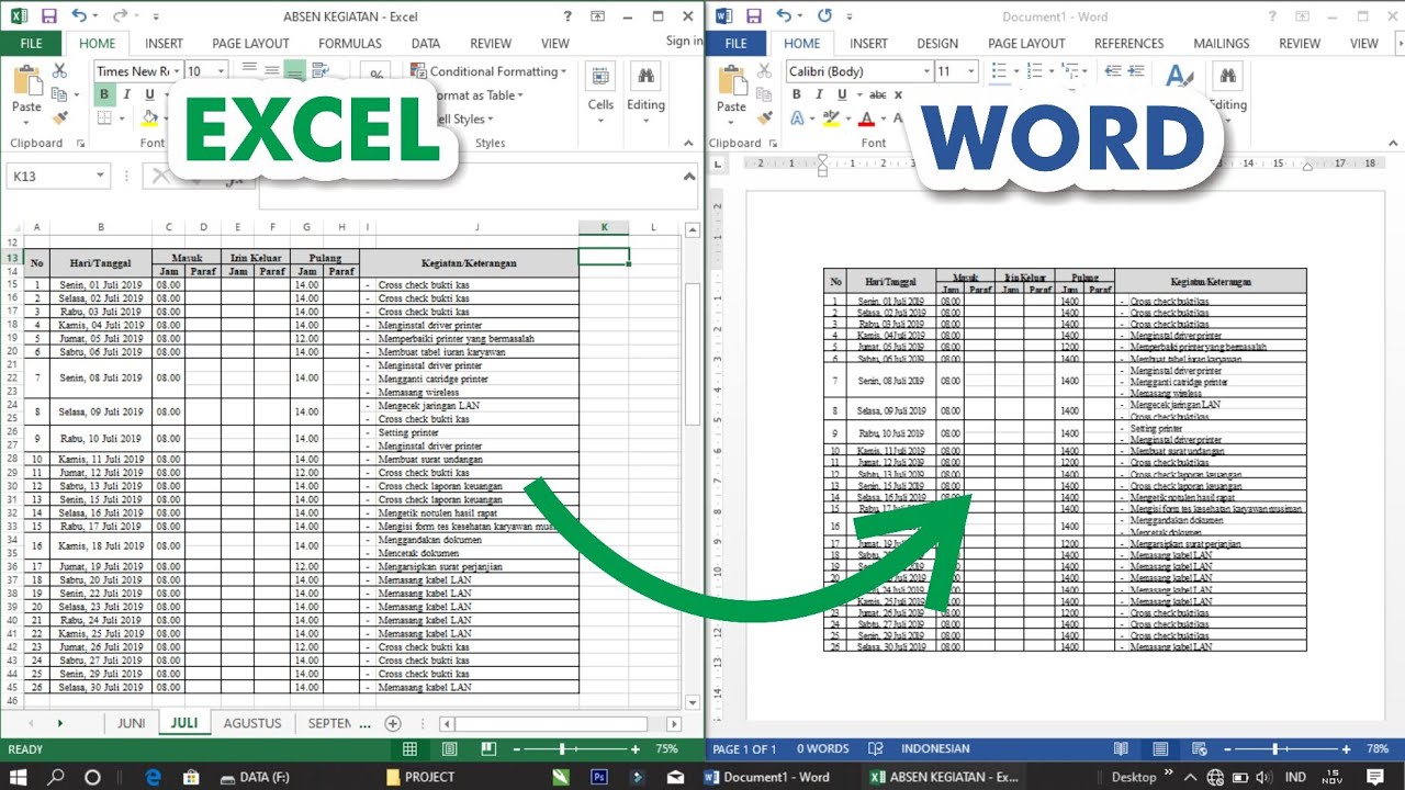 Transfer Data Anda: Cara Pindah Dari Excel Ke Word! 8