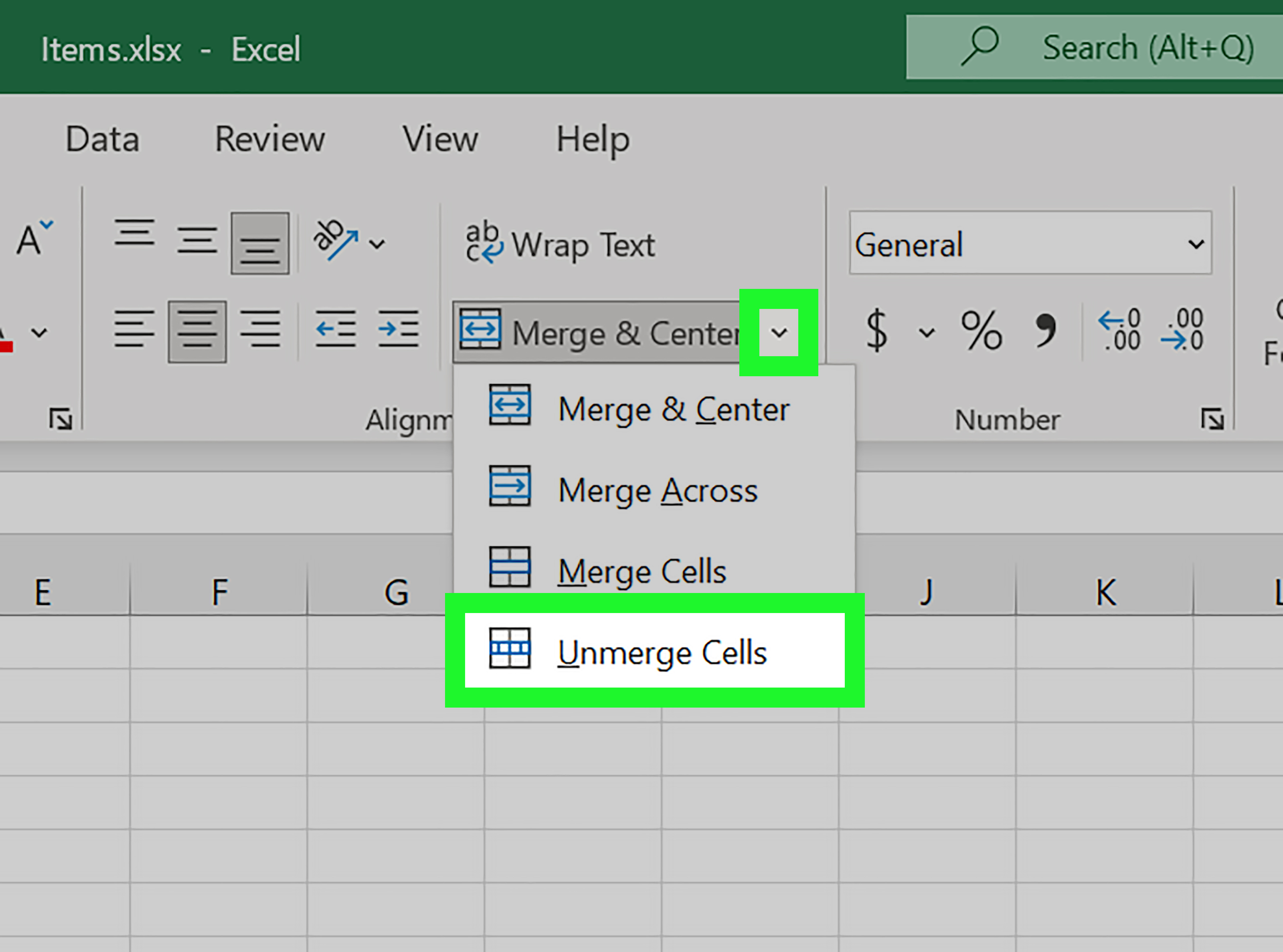 Merger 2 Kolom Di Excel: Cara Menggabungkan Data Tanpa Kesalahan! 7 Merge Cells in Excel Step 4 Version 4